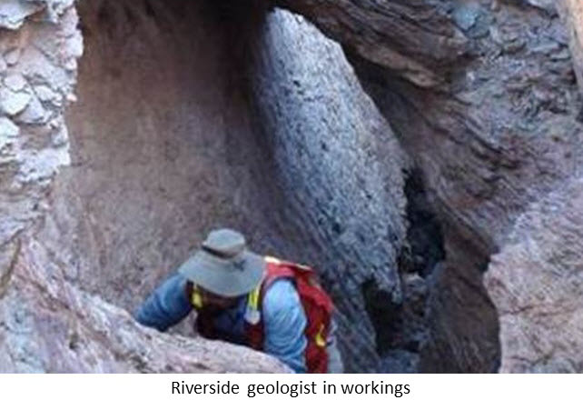 Riverside geologist in workings