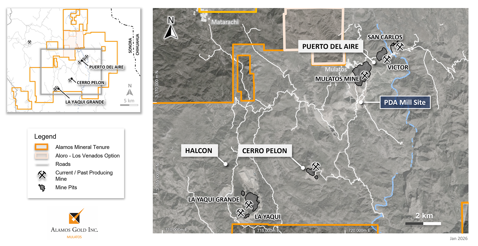 Alamos Gold Extends High-Grade Mineralization Across Multiple Targets  within Mulatos District Including PDA, Cerro Pelon, and New Discovery at  Halcon | Mexico Mining Center