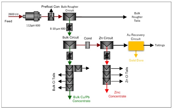 Figure 2 – Proposed CME Study Flowsheet (CNW Group/Luca Mining Corp.)